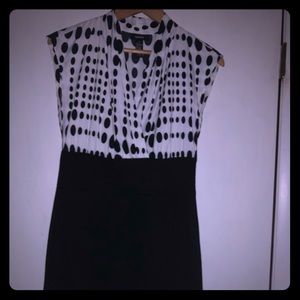 Black and white polka dot dress
